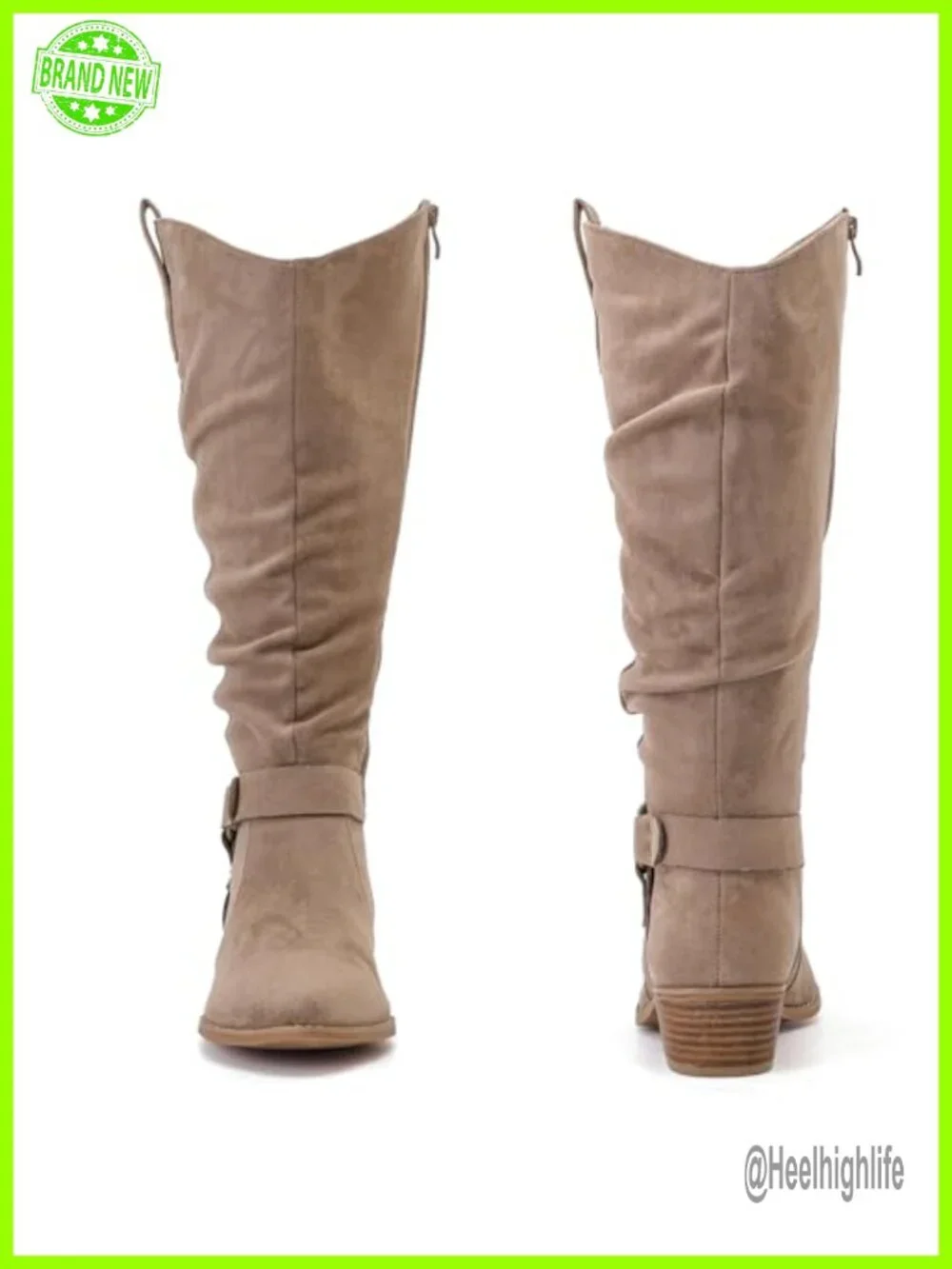 Extra Wide Calf Knee-High Boots - Faux Leather